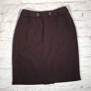 💰Bundle 3/$30 Pendleton brown skirt Faux leather belt Size 8 Straight Lined